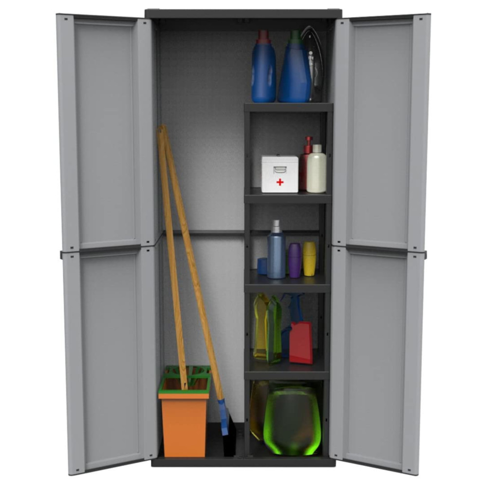 Armadio da esterno a due ante con Portascope TERRY - 68X37X164 CM